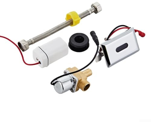 Zoegneer Auto-Infrarot-Urinal-Sensor-Spülventil, Metall, elektronisch, berührungslos, Badezimmer-WC-Spülsystem mit Abstandskontrolle für öffentliche Toilette (A)