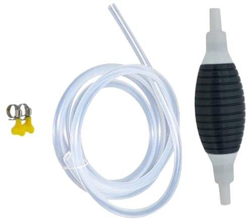 MOLUCKFU Pompa Manuale Travaso Benzina e Olio Resistente Alta Portata con Tubo Pompa Mano per Trasferimento Liquidi Gasolio Acqua Kerosene Tubo Rinforzato Anti-crepa e Termoresistente