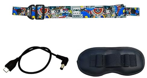 HYFOZAE Verstellbares Kopfband V2 mit Akkubefestigungsgurt für DJI FPV Combo Drohne/VR-Brille Druckknopfverschluss(3 in 1 Set)
