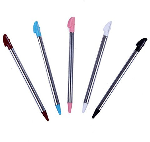 C-FUNN 5Pcs Metal Retráctil Stylus Touch Pantalla Pen para Nintendo 3Ds XL/LL
