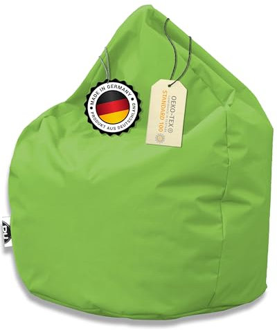 PATCH HOME Sitzsack Tropfenform - Kiwi für In & Outdoor XXL 420 Liter - mit Styropor Füllung in 25 versch. Farben und 3 Größen