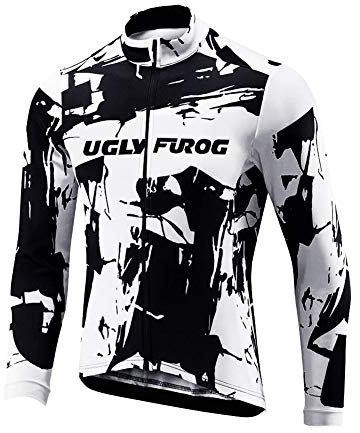 UGLY FROG Herren Jacke/Trikots Winddichte wasserdichte Lauf- Fahrradjacke MTB Mountainbike Jacket Visible Reflektierend, Fleece Warm Jacket für Winter Voller Reißverschluss