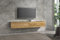 Wuun® TV Lowboard TV Board hängend I 100cm-280cm I Hängeschrank Wohnwand/Somero I Schwarz-Matt/Eiche I 140cm