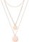 BONNYBIRD® Ketten Set Rosegold Kette mit Plättchen Layering Kette Damen Edelstahl, Anhänger Kette Rosegold Damen Multi Chain Halsketten Set Goldkette