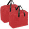 Ram® 2 X RED Large Christmas Tree Decoration Baubles Tinsel Storage Decoration Bags