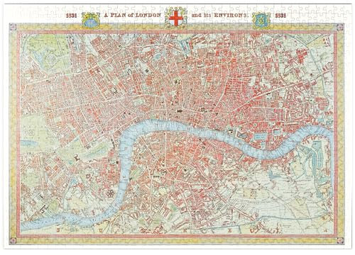MyPuzzle Stadtplan London, 1831 - Premium 1000 Teile Puzzle - MyPuzzle Sonderkollektion von Piatnik