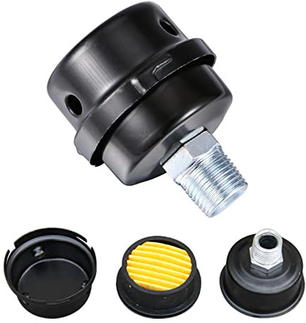 ZHONG AN 1/2PT 20mm Air Compressor Silencer Filter, Metal Air Compressor Intake Filter Sound Muffler Silencer, Air Compressor Replacement Parts, 1/2PT 20mm