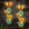 Libelle Garten Solarleuchten, 2 Pack Metall Frosch Gartendekor für Draußen Wasserdicht Solar Pfahl Lichter für Garten Rasen Ornamente Patio Hof Dekorationen