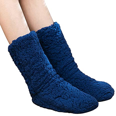 Fulidngzg Wandersocken Herren 43-46 Kuschelsocken Bettsocken Thermosocken Stoppersocken Kniestrümpfe Stiefelsocken Wollsocken Lange Socken Wintersocken Flauschig Warme Dicke Haussocken