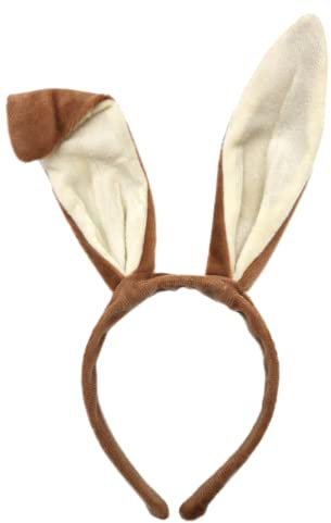 evelay Braunes, biegsames und langes Hasenohren-Stirnband – ideales, niedliches Osterhasenkostüm für Erwachsene und Kinder (Einheitsgröße)