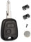 LAKAMODO Coque Plip Clé Télécommande pour Peugeot 106 206 206CC 306 +2 Switchs Bouton +Pile (1-206)