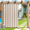 Outdoor Vorhang Wetterfest, 1 Stück Outdoor Vorhang Wasserdicht Wetterfest Blickdicht mit Ösen, 24 Farben Sichtschutz Sonnenschutz Outdoor Gardine für Veranda, Pergola, Laube, B254xH213CM