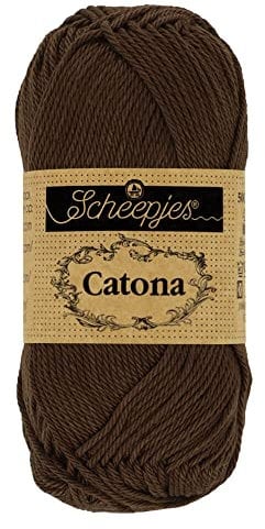 Scheepjes - Scheepjes Catona 162 Black Coffee Yarn - 10x50g