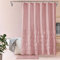 LIVEINU Farmhouse Duschvorhang mit Rüschen und Blumenmuster Duschvorhang Set Vintage Badezimmer Dekor Shabby Chic mit 12 Haken, Rock Rosa180x180cm