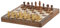 Sunrise Chess Magnetisches Schachspiel mit 25 cm intarsiertem Schachbrett – Kompakte Größe, ideal für Reisen und als Elegantes Geschenk