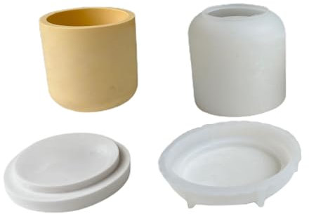 Avejjbaey Molde de silicona en forma de taza para decoración del hogar, moldes de cerámica para construcción a mano, moldes de cerámica para moldes de cerámica