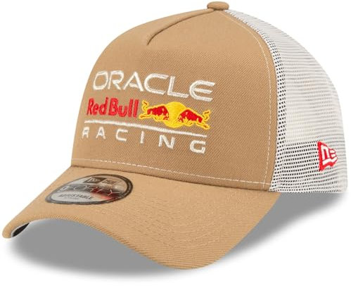 New Era A-Frame Snapback Trucker Cap - Red Bull Racing Khaki