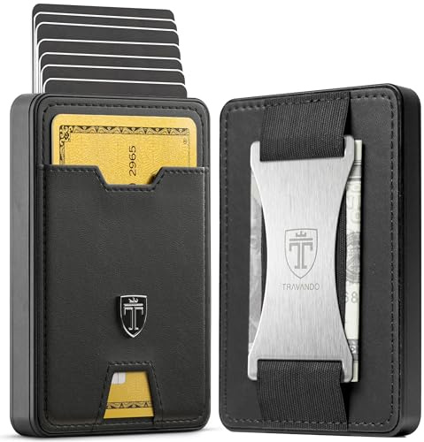 TRAVANDO Swype Slim Wallet für Herren, Metall, RFID-blockierend, Kartenetui