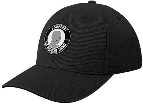 CIZIEOE Baseball Kappe Baseball Cap NPC: ICH UNTERSTÜTZE DIE AKTUELLE Sache Baseballmütze Teemütze Visier Papamütze Militärische Taktische Mütze Männer Golfbekleidung Frauen