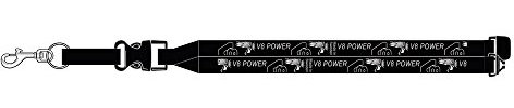 Fan-O-Menal Schlüsselband Schlüsselanhänger - Trucker - V8 Power - 07172 schwarz - Gr. ca. 46x2cm