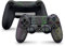 Skins4u Aufkleber Skin Designfolie Controller Schutzfolie kompatibel zu Sony Playstation 4 Controller PS4 EXO schwarz Rainbow