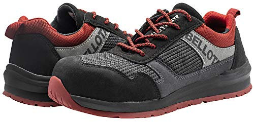 Bellota 72350BR43S1P - Zapatos de Seguridad de Hombre y Mujer Street (Talla 43) de Rejilla Transpirable con Microfibra Transpirable y Suela Extra Cómoda