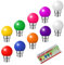 Huamu Ampoules baïonnette b22 - Paquet de 10 ampoule led couleur 2w (équivalent 20w), ampoule multicolore écoénergétique, petites ampoules de Noël BC Cap