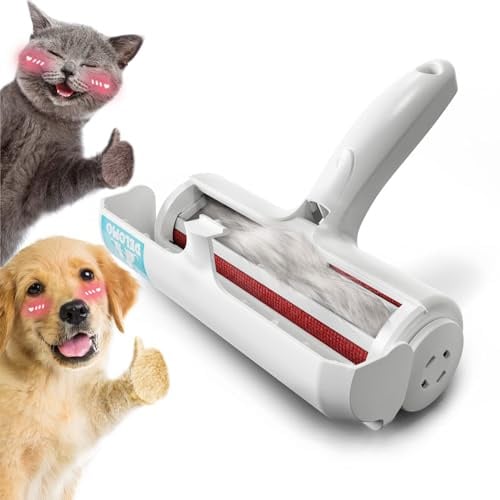 DELOMO Pet Hair Remover Roller, Reusable Lint Roller for Dog and Cat Hair