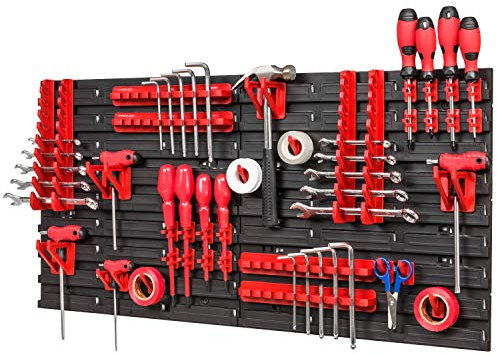 PAFEN Lagersystem 772x390mm Stapelboxen Wandregal Sichtlagerkästen Schüttenregal 40 Werkzeughalter