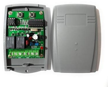 Receptor Universal para Puerta de Garaje Radio Receptor 433.92 MHz de 2 Canales 3A - Alimentación 12-24V AC-DC