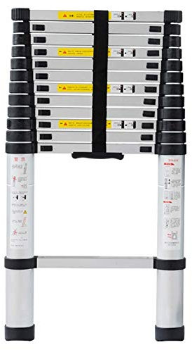 MHBGX Telescopic Ladder,Ladders,Multifunctional Ladder,Telescopic Extension Ladder Aluminum, Telescoping Extendable Ladder with Spring Loaded Locking Mechanism, Suests 330 Lbs,5.7M/18.70Ft,5.7M/18.70