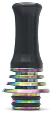 CREPUSCOLO Drip Tip, Rostfreier Stahl 510 Drip Tip Mundstück für RDA RTA E Zigarette Verdamper, Ohne Nikotin(Regenbogen)