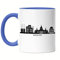 Hey!Print HANNOVER Skyline Tasse Blau Souvenir Andenken Deutsche Großstädte Motiv Stadt Silhouette Geschenkidee Umzug