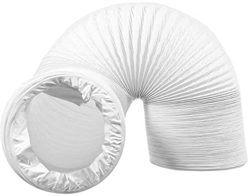 SPARES2GO Air Conditioning Duct Hose PVC Flexible AC Vent Pipe Universal (6 x 6 Metres, White)