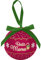 GRUSS & CO 49974 Weihnachtskugel Mama, Kunststoff, Rot, 8,5 cm