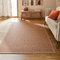 Tapis Nature, Tapis Naturel Boheme, Tapis Aspect Jute, Tapis Salon, Chambre, Couloirs, Tapis Extérieur, Couleur Naturelle (8877 Terra, 120x170 cm)