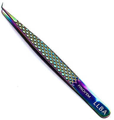 LLBA Lash Tweezer Professional Volume False Lash Application Tool | Multi Shapes & Purposes Tweezers | Non-Slip Grip Tweezers for Volume, Isolation & Classic Lashes (Galaxy, Pinch'em Volume)