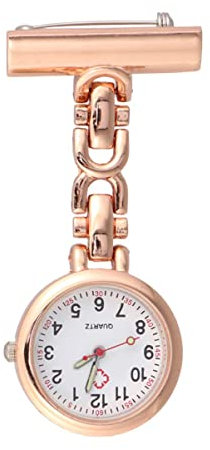 zalati Arzt-Krankenschwester-Armbanduhr, Quarzuhr, Brosche, Damen, Brosche, Geschenk, Roségold