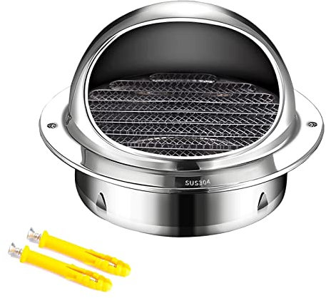 Duchunsheng Cappe Griglia di Aerazione Sfiato Esterno da 60-300mm, Griglia di Ventilazione A Sfera, con Zanzariera, Ventilatori Griglie Sfiati per Scarico A Parete Esterna, Scarico Cappa, Aria Fresca