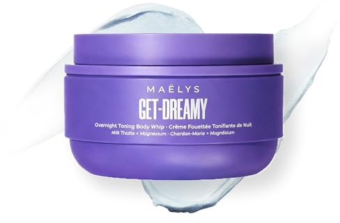 MAËLYS GET-DREAMY Overnight Toning Whip - Cellulite Cream & Skin Tightening Support with Milk Thistle + Uva-Ursi - Moisturizing Body Cream in a Whipped Texture (6.8 Fl Oz)