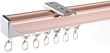 Vorhangschienen Stangensystem, Decken oder Wandmontage Raumteiler mit Stummen Rollen, für Wohnzimmer, Schlafzimmer, Dusche (Color : A Ceiling Mount, Size : 2.4m/7.8ft)