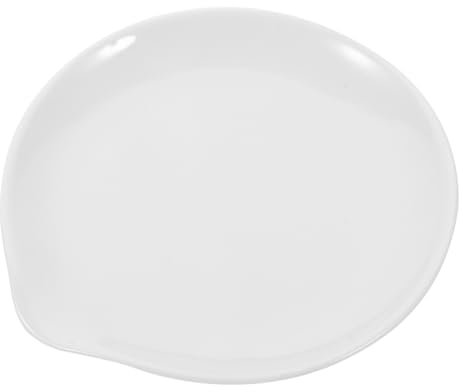 PRETYZOOM repose-cuillère en céramique porte-cuillère plateau de service blanc décor couverts de table repose-cuillère d'impression repose-couverts portable porte-couverts appareil blanche