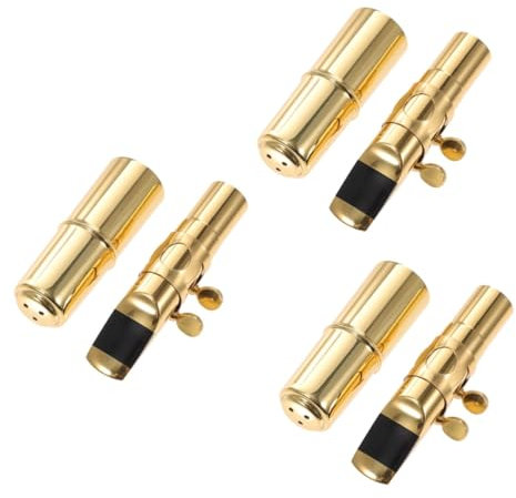 Abaodam 3-teiliges Saxophon-teileset Aus Metall Saxophon-ligatur -kit -zubehör Sicheres Material Zum Üben Und Spielen