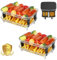 YQL 4 Layers Air Fryer Racks Stackable for Ninja Dual Zone A300UK, 304 Stainless Steel Air Fryer Accessories, Airfryer Trays with 8pcs Silicone Feet for Tower/Instant/Salter/EMtronics Dual Basket