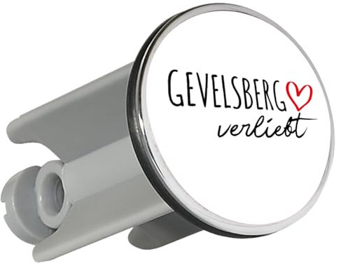 Huuraa Waschbeckenstöpsel Gevelsberg verliebt Geschenk 4cm höhenverstellbar 6,5 bis 8,5cm Gevelsberg Geschenkidee