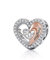 Mother Mum Daughter Son Dad Auntie Family Split Rose Gold I Love You Heart Charm Bead Pendant 925 Sterling Silver Compatible With Pandora Charm Moments Bracelet (Father Daughter)