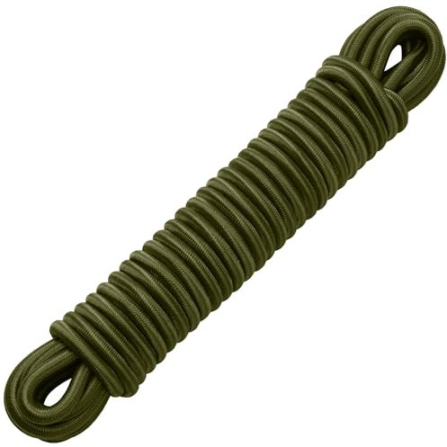 PRETEX Corda Elastica - Ø 8 mm x 10 m - Durevole per Teloni e Striscioni - Cinghia Portapacchi per Lavori Fai da Te e Imballaggio - Resiste alle Intemperie e ai Raggi UV - Verde