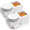 40 Boîtes à Gâteaux avec Fenêtre, 10” x 10” x 8” Ensemble de Boîtes de Pâtisserie Hautes Blanches (20pcs Boîtes & 20pcs Plateaux), Boîte à Gâteaux en Carton pour Pâtisserie, Gâteaux, Pâtisseries
