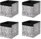 DRÖNA Fach Box (4er Pack), schwarz/weiß, 33x38x33 für Kallax