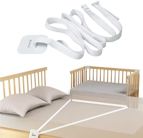 MetalNuts Beistellbett Befestigung – 8M Universeller Gurt für Babybett, Verstellbares Befestigungsband zur Sicherung von Beistellbett an Boxspringbett, Stabil & Sicher für Elternbett & Kinderbett